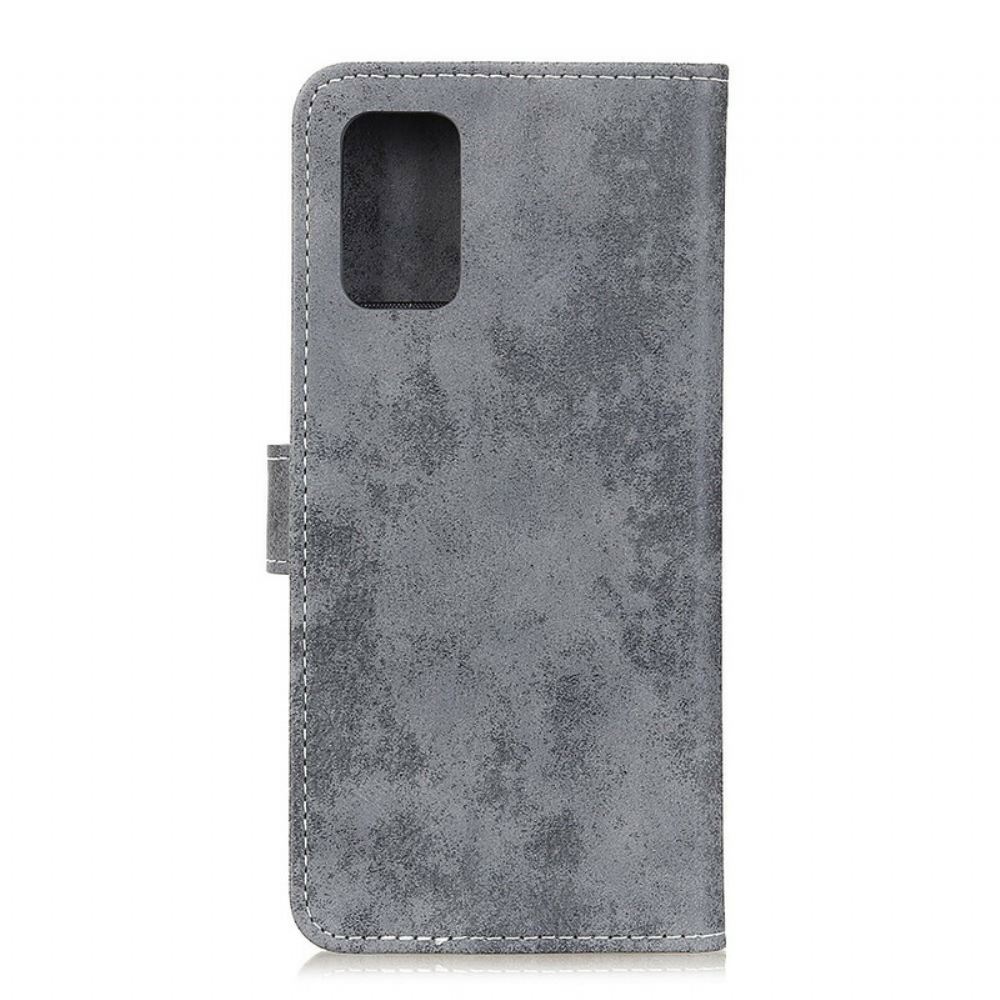 Flipové Pouzdro Na Samsung Galaxy A02s Vintage Umělá Kůže