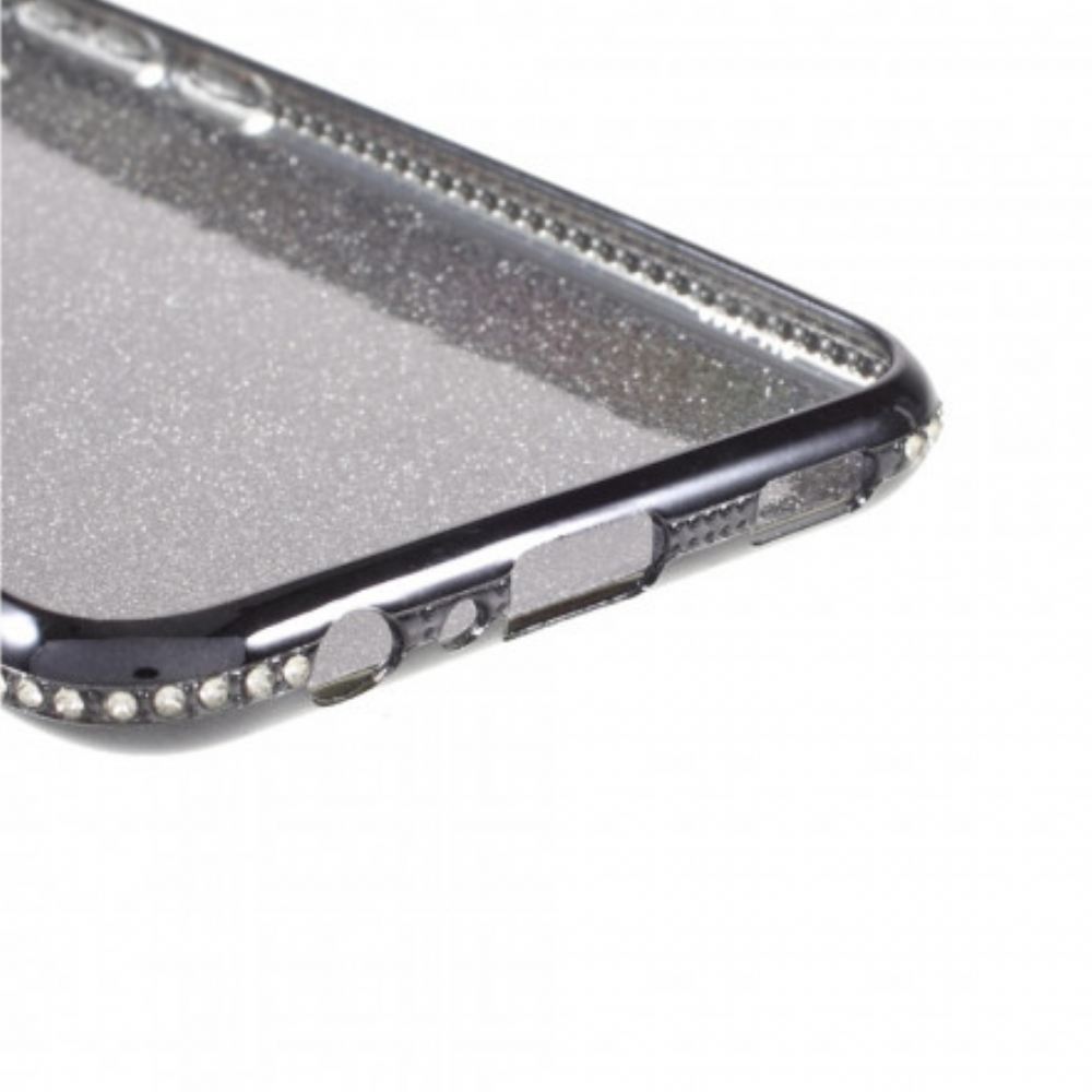 Kryt Na Samsung Galaxy A02s Flitry A Diamantový Prsten Na Podporu