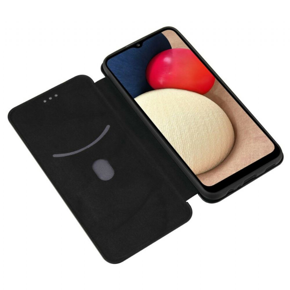 Kryty Na Mobil Na Samsung Galaxy A02s Flipové Pouzdro Uhlíkové Vlákno