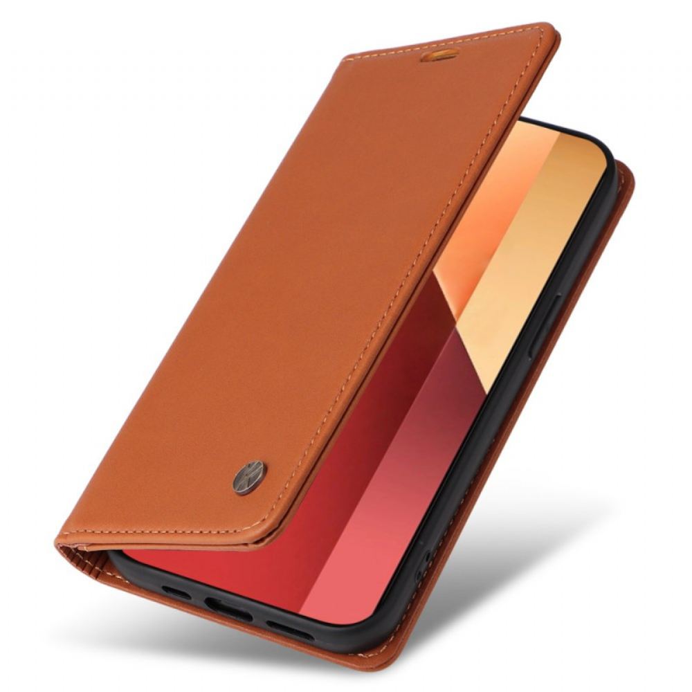 Kožené Pouzdro Folio Xiaomi Redmi Note 13 Pro 4g Magnetický Yikatu