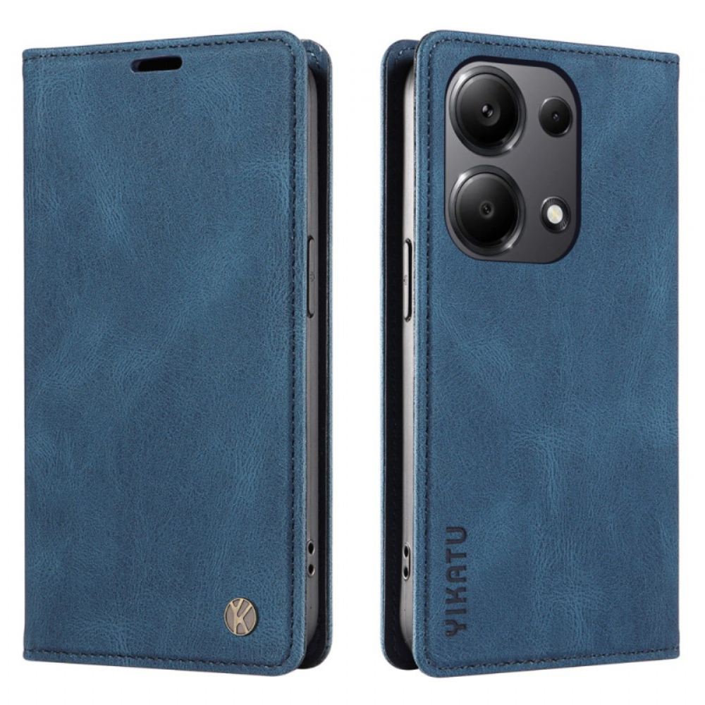Kožené Pouzdro Folio Xiaomi Redmi Note 13 Pro 4g Yikatu