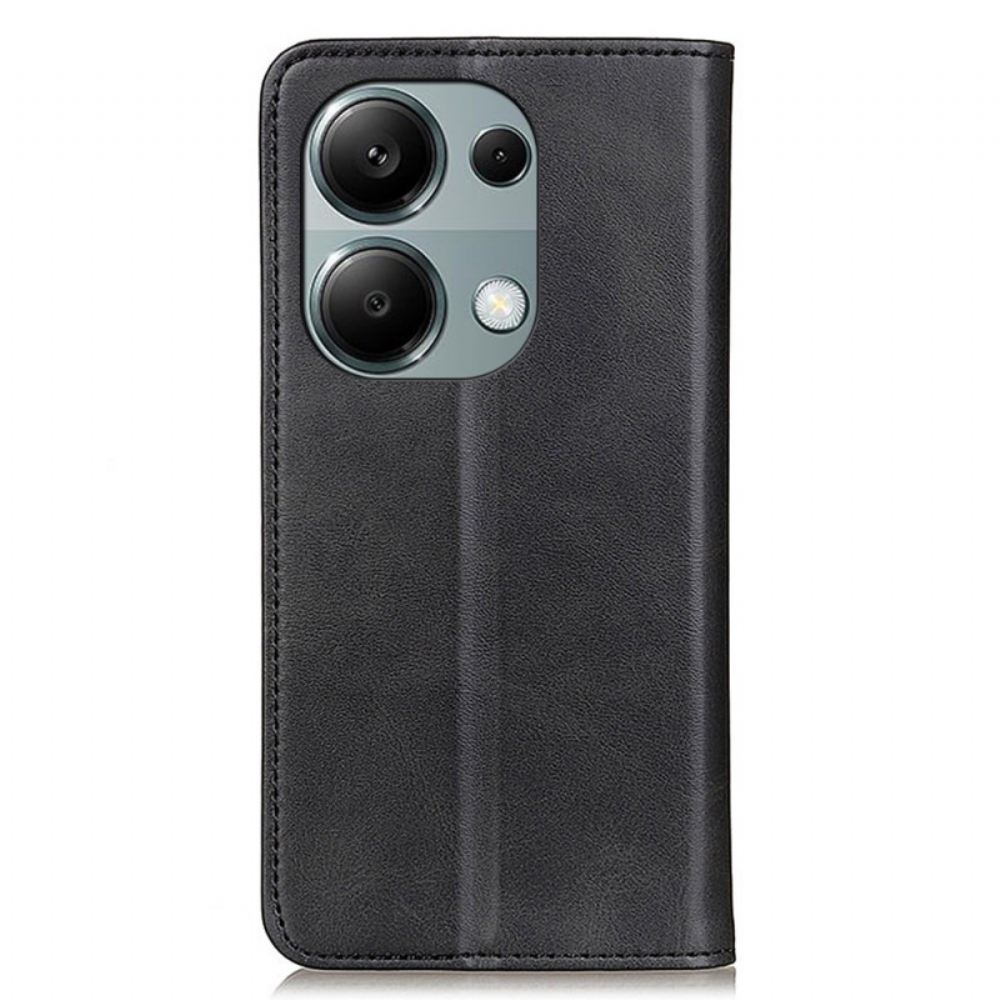 Kožené Pouzdro Folio Xiaomi Redmi Note 13 Pro 4g Štípaná Kůže