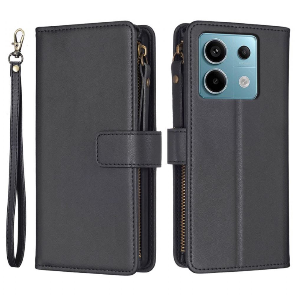 Kožený Kryt Na Xiaomi Redmi Note 13 Pro 4g Peněženka S Popruhem
