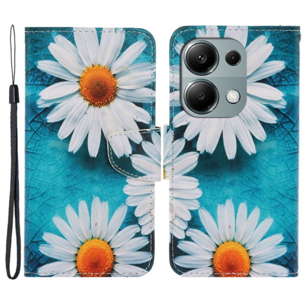 Kožený Kryt Xiaomi Redmi Note 13 Pro 4g Chryzantémy