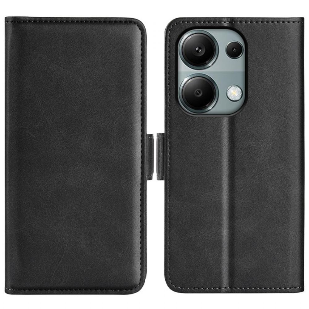 Kožený Kryt Xiaomi Redmi Note 13 Pro 4g Dvojitá Magnetická Spona