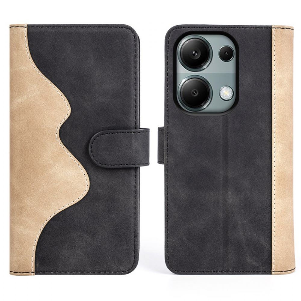 Kožený Kryt Xiaomi Redmi Note 13 Pro 4g Dvoubarevný Design