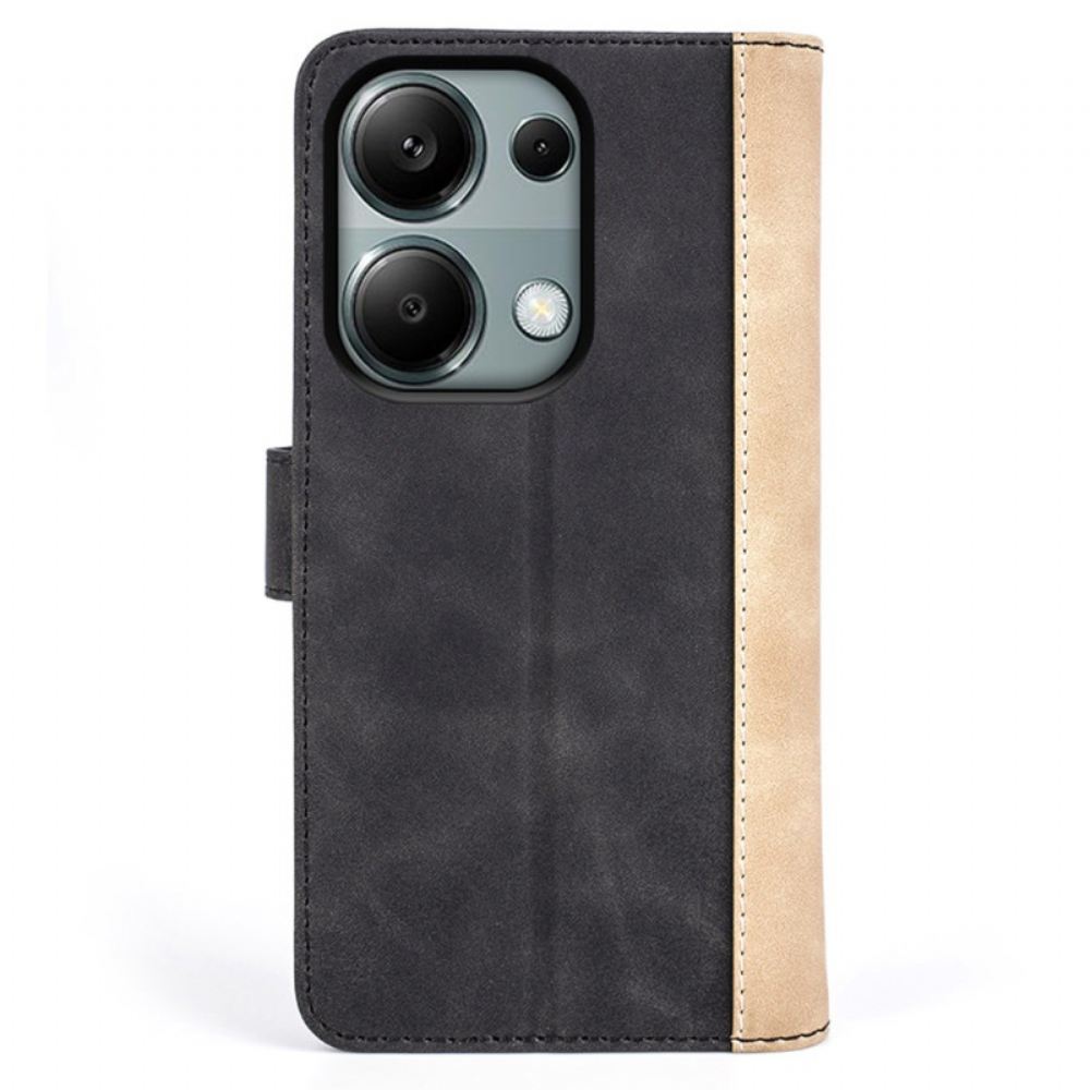 Kožený Kryt Xiaomi Redmi Note 13 Pro 4g Dvoubarevný Design