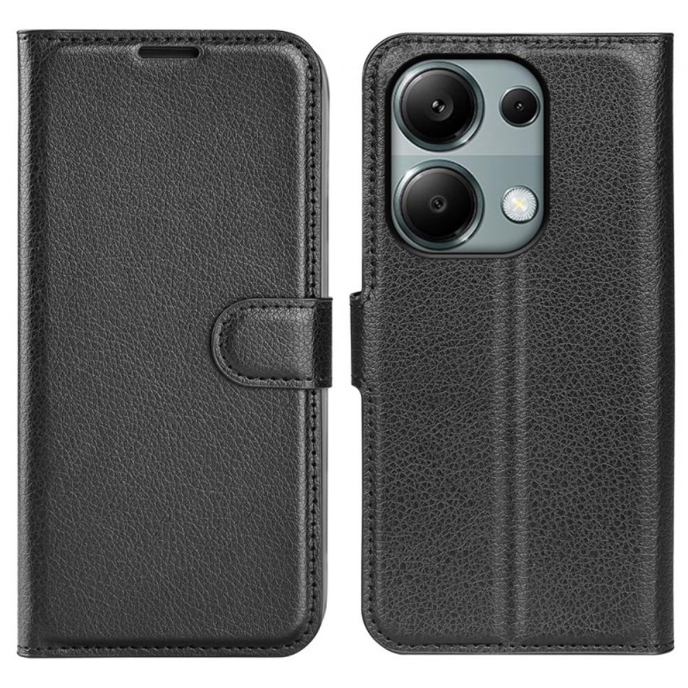 Kožený Kryt Xiaomi Redmi Note 13 Pro 4g Klasická Umělá Kůže Litchi