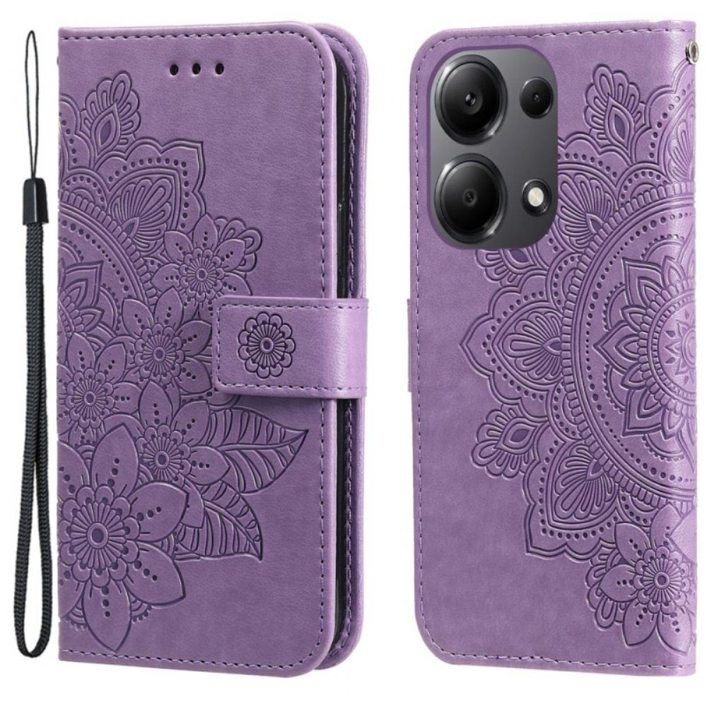 Kožený Kryt Xiaomi Redmi Note 13 Pro 4g Tisk Mandaly