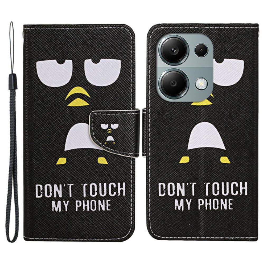 Kožený Kryt Xiaomi Redmi Note 13 Pro 4g Tučňák Lanyard