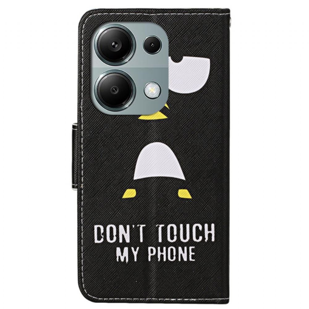 Kožený Kryt Xiaomi Redmi Note 13 Pro 4g Tučňák Lanyard