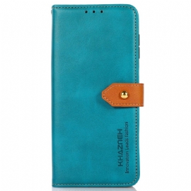Kožený Kryt Xiaomi Redmi Note 13 Pro 4g Zlatá Spona Khazneh