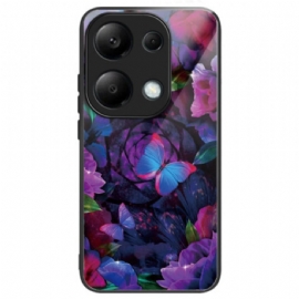 Kryt Na Xiaomi Redmi Note 13 Pro 4g Barevní Motýli Z Tvrzeného Skla
