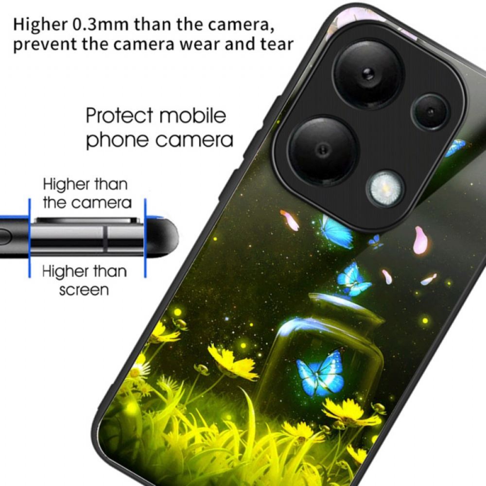 Kryt Xiaomi Redmi Note 13 Pro 4g Láhev Butterfly Z Tvrzeného Skla