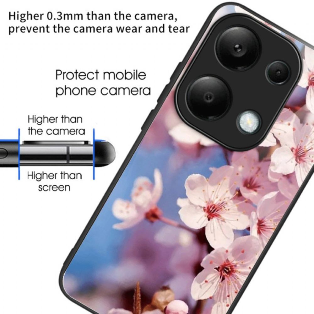 Kryt Xiaomi Redmi Note 13 Pro 4g Tvrzené Sklo Broskvové Květy