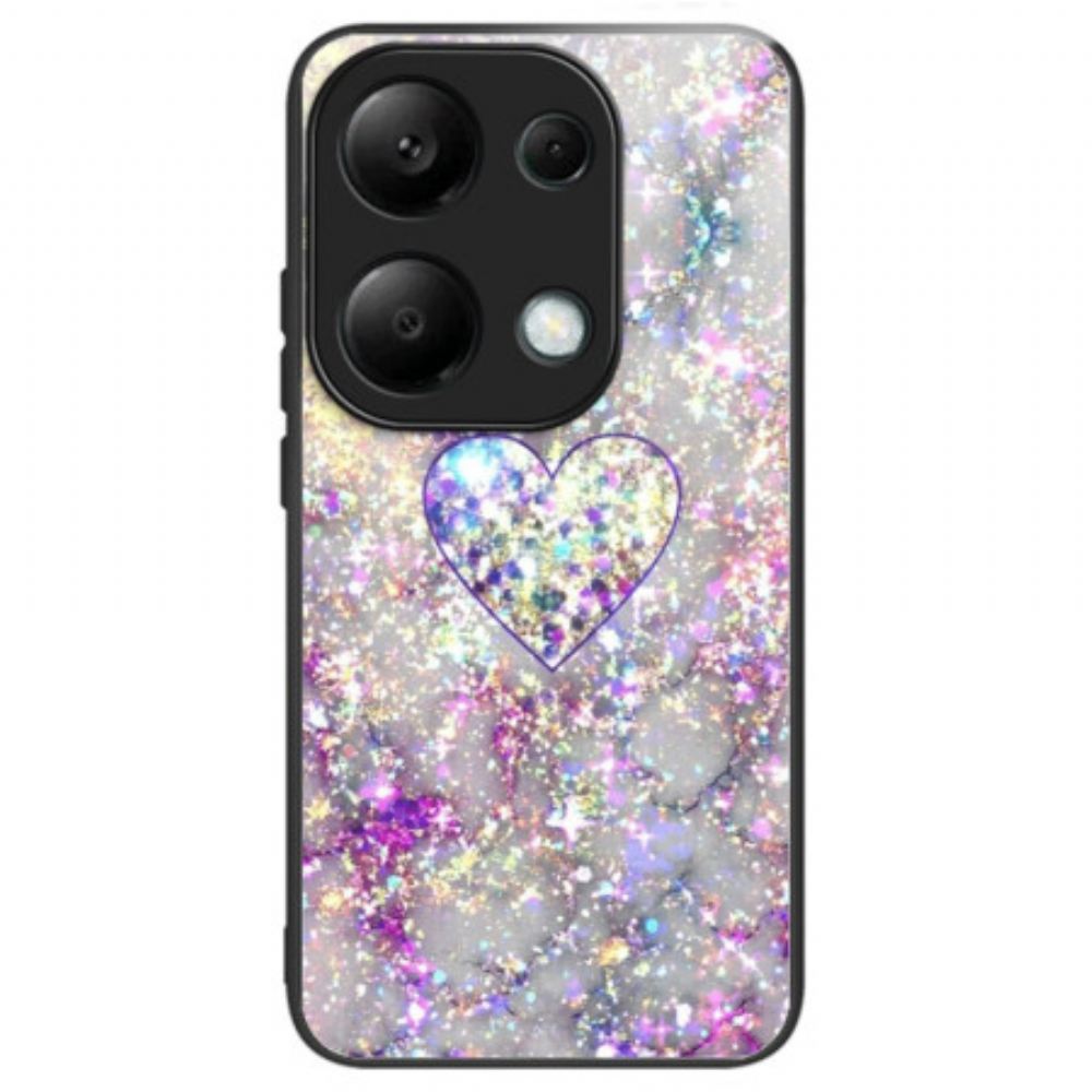 Kryt Xiaomi Redmi Note 13 Pro 4g Třpytivé Srdce Z Tvrzeného Skla