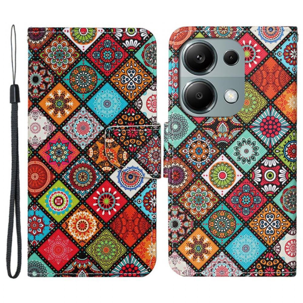 Peněženková Pouzdra Xiaomi Redmi Note 13 Pro 4g Etnický Popruh