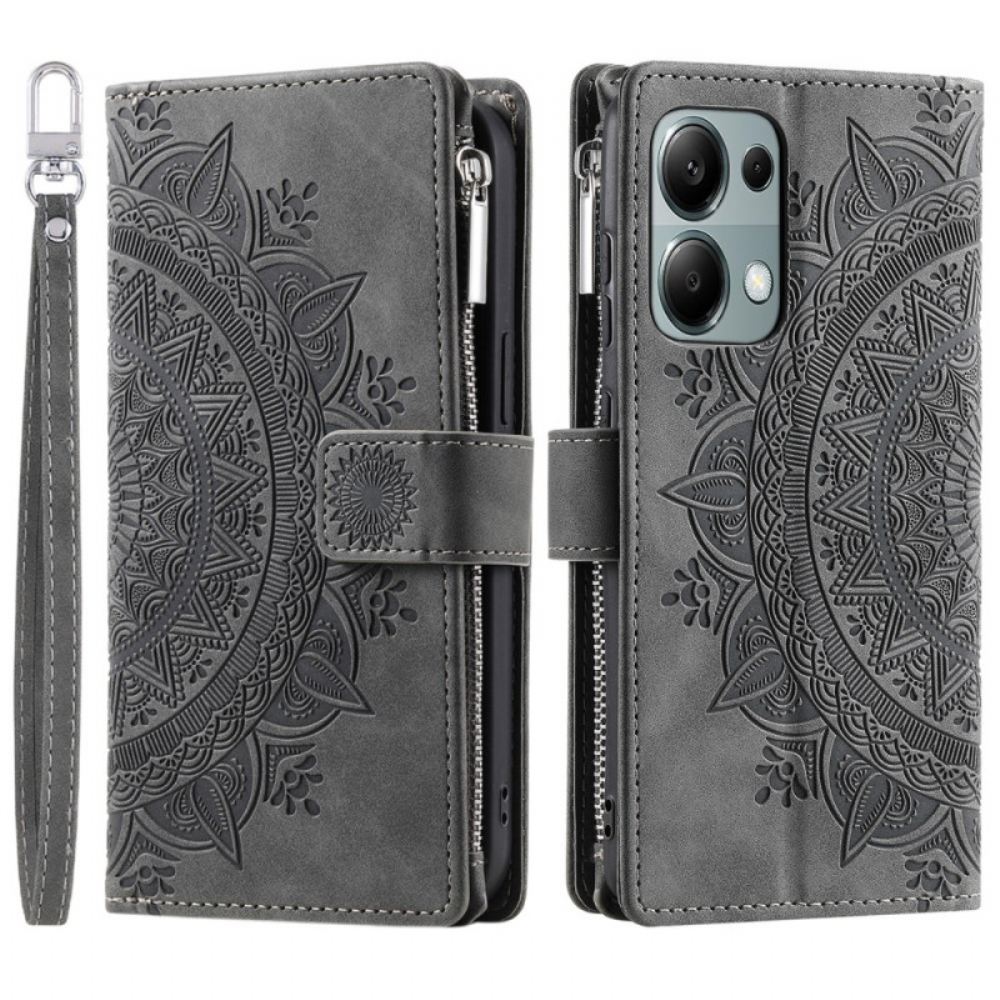 Peněženková Pouzdra Xiaomi Redmi Note 13 Pro 4g Kryty Na Mobil Efekt Mandala Kůže