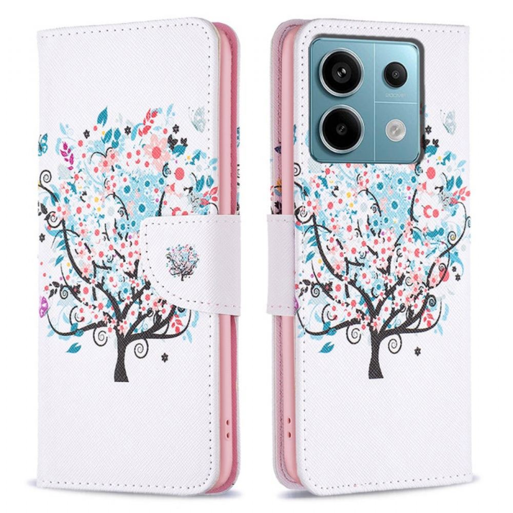 Peněženková Pouzdra Xiaomi Redmi Note 13 Pro 4g Kryty Na Mobil Kvetoucí Strom
