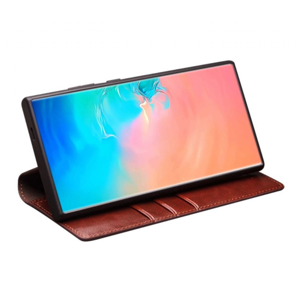 Kožené Pouzdro Folio Samsung Galaxy S25 Ultra 5g Kůže Qialino