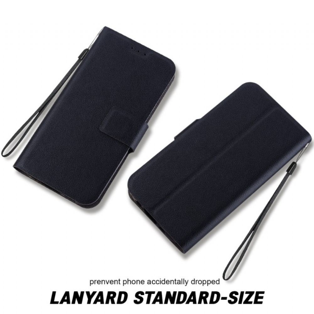 Kožený Kryt Na Samsung Galaxy S25 Ultra 5g Jednoduchá Kožená Peněženka S Popruhem