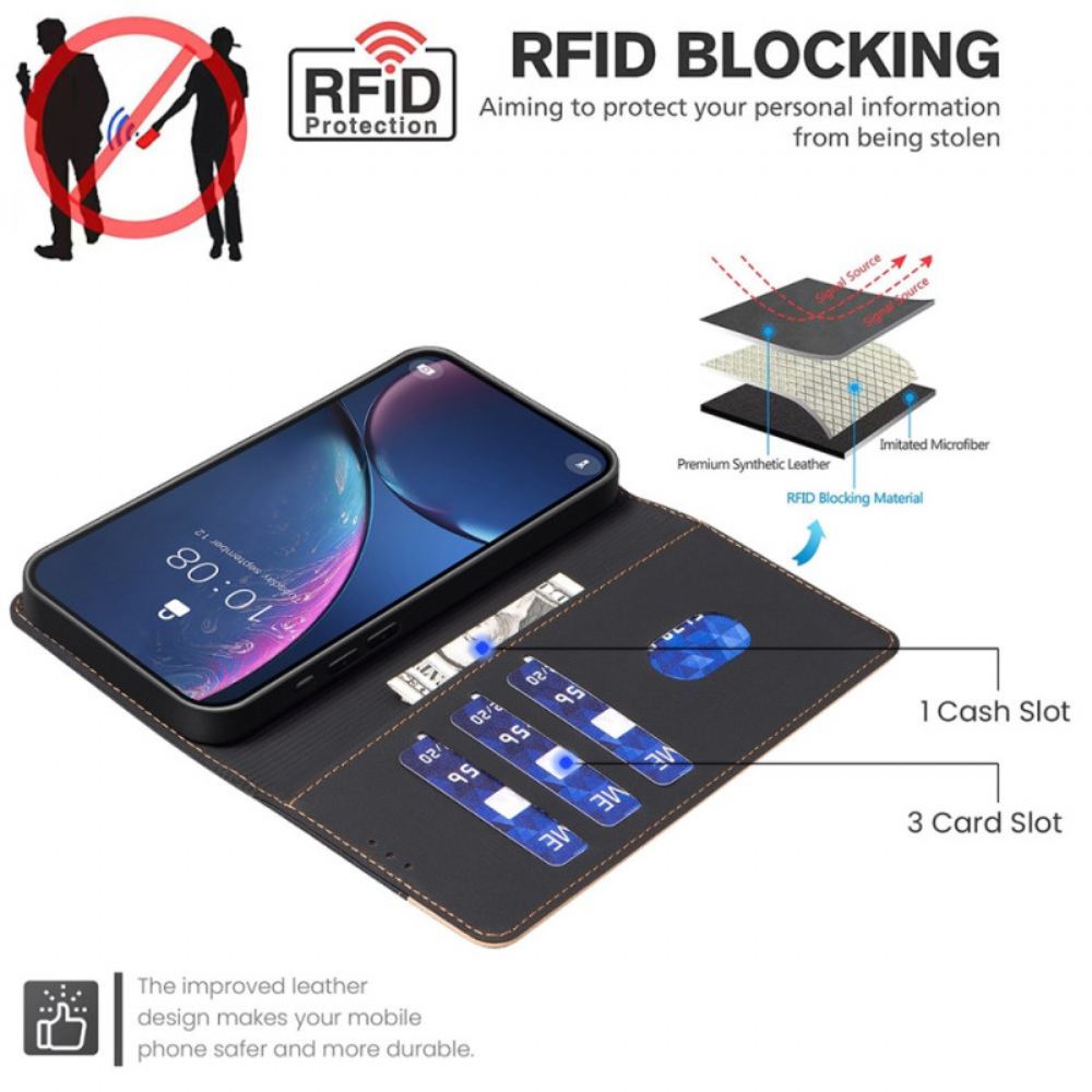 Kožený Kryt Samsung Galaxy S25 Ultra 5g Dvoubarevná S Rfid Blokováním Binfen Color