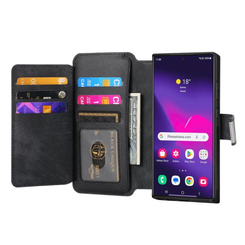 Kožený Kryt Samsung Galaxy S25 Ultra 5g Odnímatelné Magnetické Pouzdro