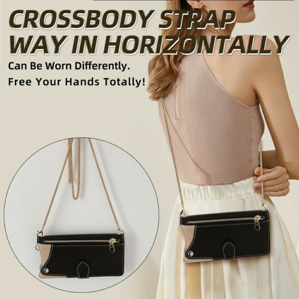 Kožený Kryt Samsung Galaxy S25 Ultra 5g Peněženka A Řetízek