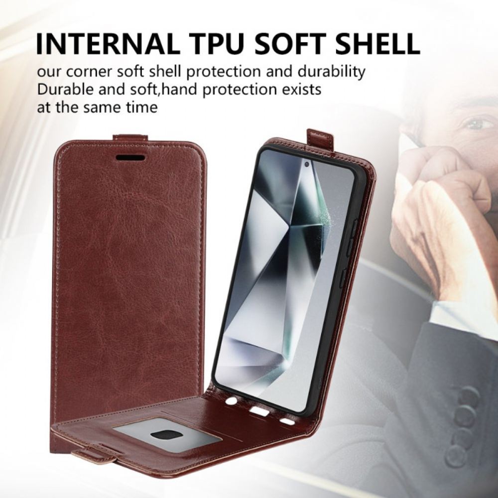 Kožený Kryt Samsung Galaxy S25 Ultra 5g Svislá Klopa