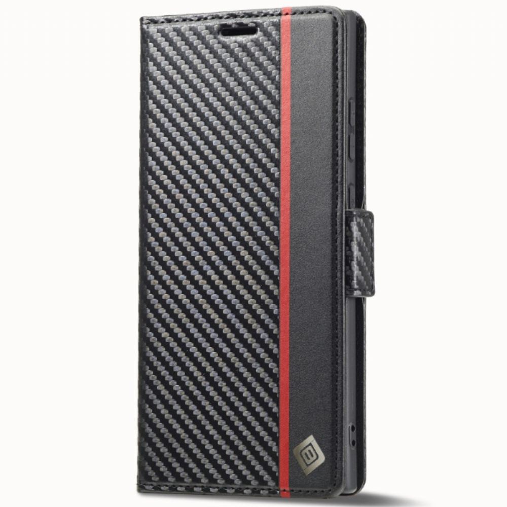 Kožený Kryt Samsung Galaxy S25 Ultra 5g Uhlíková Vlákna Lc.imeeke