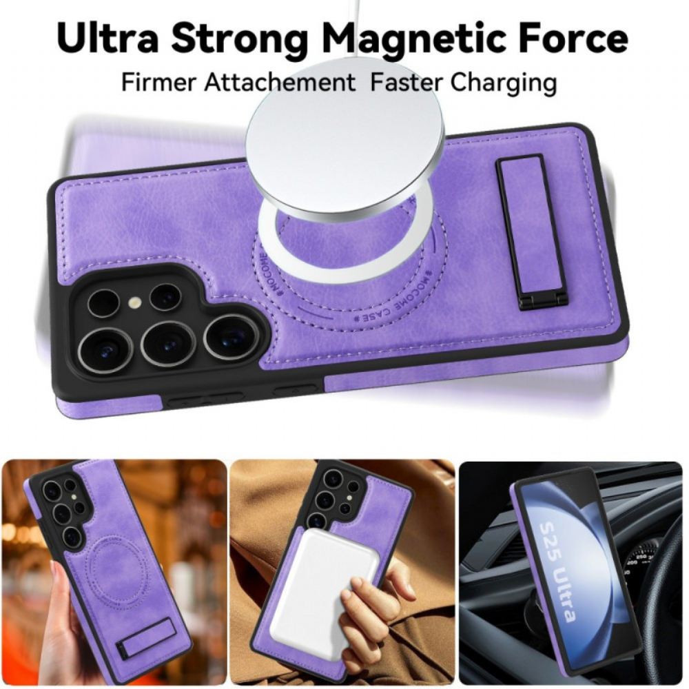 Kryt Na Samsung Galaxy S25 Ultra 5g Kožený Efekt Kompatibilní S Magsafe