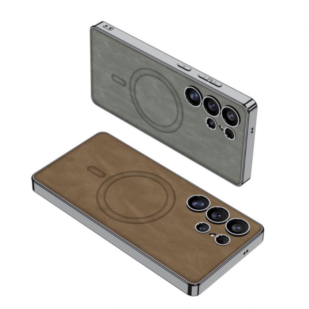 Kryt Na Samsung Galaxy S25 Ultra 5g Matná Umělá Kůže Kompatibilní S Magsafe