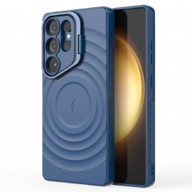 Kryt Samsung Galaxy S25 Ultra 5g Kompatibilní S Magsafe Vlnitý Design Se Stojánkem