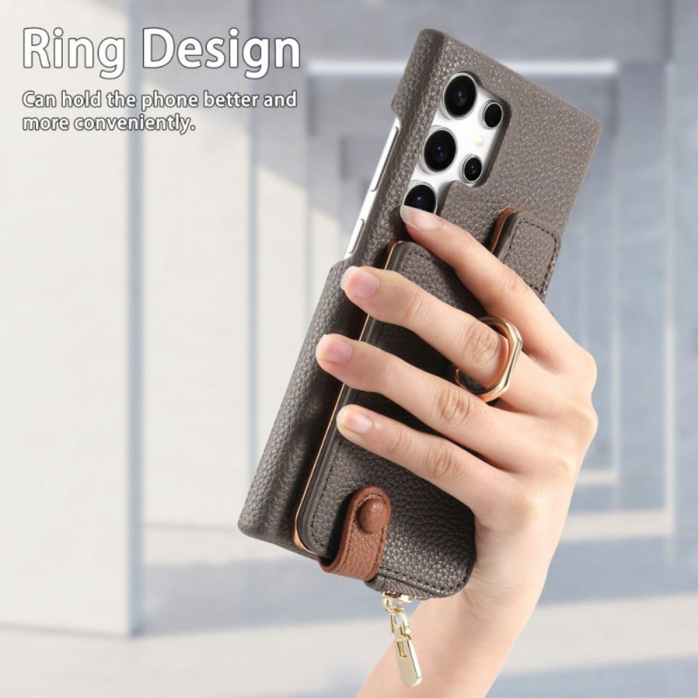 Kryt Samsung Galaxy S25 Ultra 5g Peněženka Z Umělé Kůže