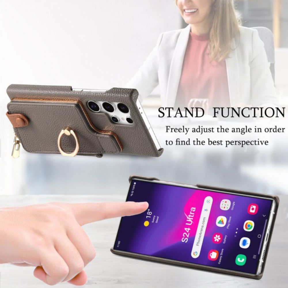 Kryt Samsung Galaxy S25 Ultra 5g Peněženka Z Umělé Kůže