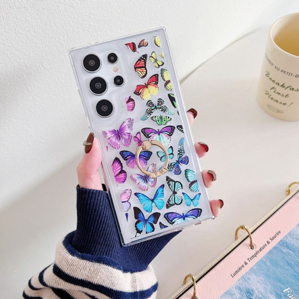 Kryt Samsung Galaxy S25 Ultra 5g Vzorované Držák Na Prsten