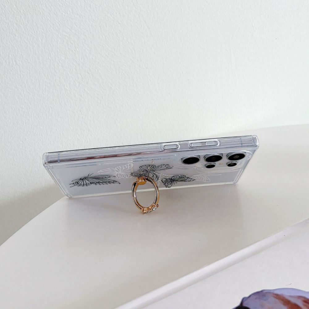 Kryt Samsung Galaxy S25 Ultra 5g Vzorované Držák Na Prsten