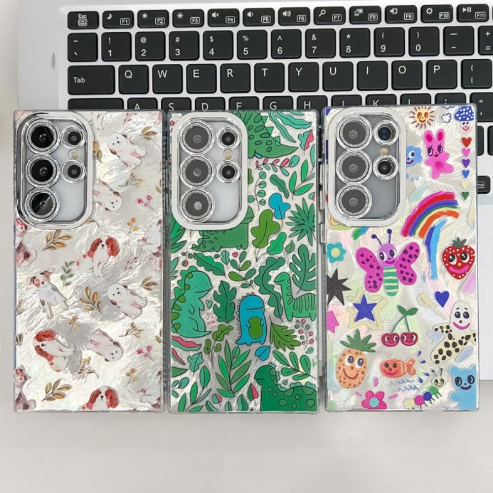 Kryt Samsung Galaxy S25 Ultra 5g Zábavní Dinosauři S Ochranou Čočky