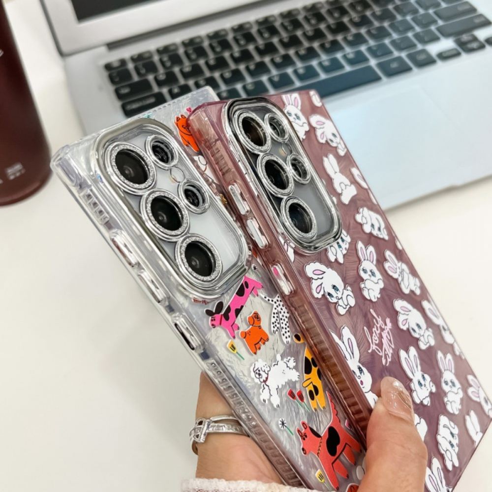 Kryt Samsung Galaxy S25 Ultra 5g Zábavní Králíčci S Ochranou Čočky