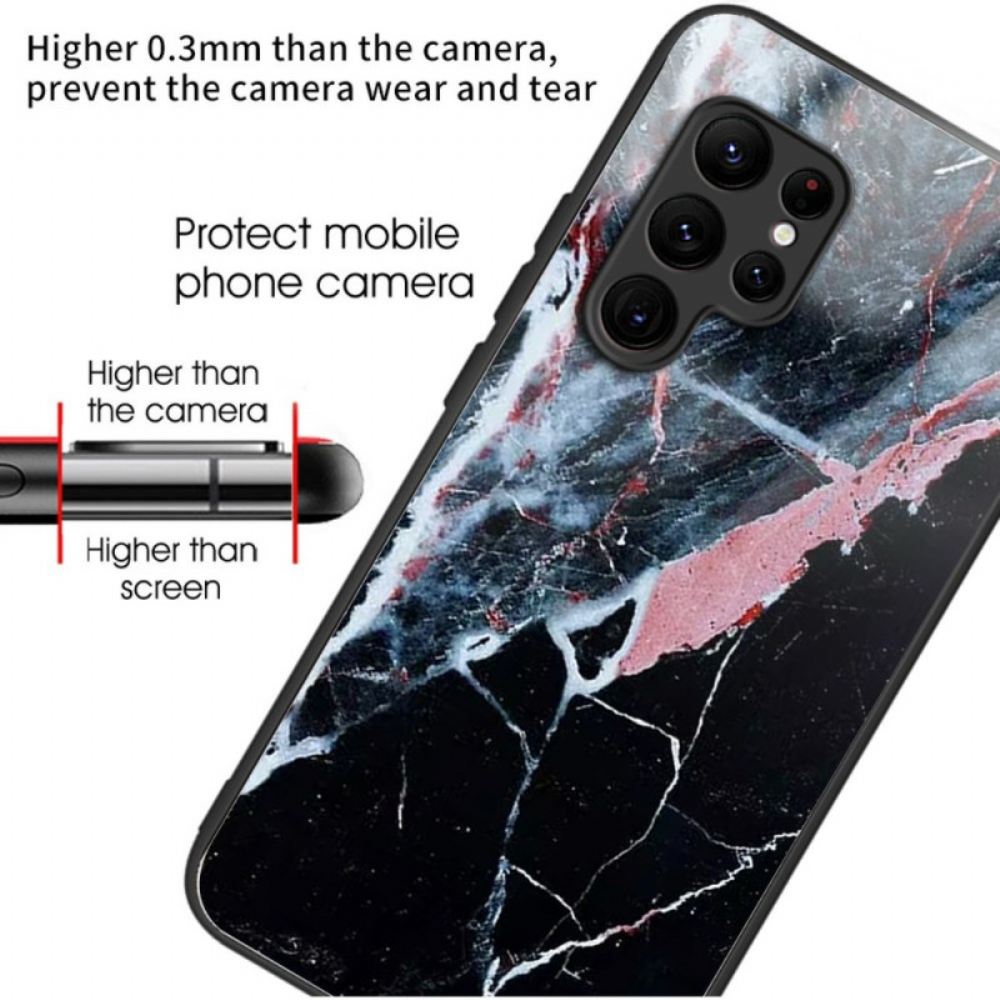 Kryt Samsung Galaxy S25 Ultra 5g Černobílé Mramorové Tvrzené Sklo