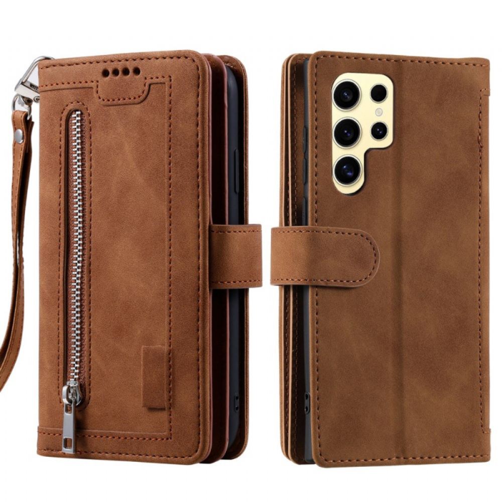 Peněženková Pouzdra Samsung Galaxy S25 Ultra 5g Kryty Na Mobil Peněženka Na Zip
