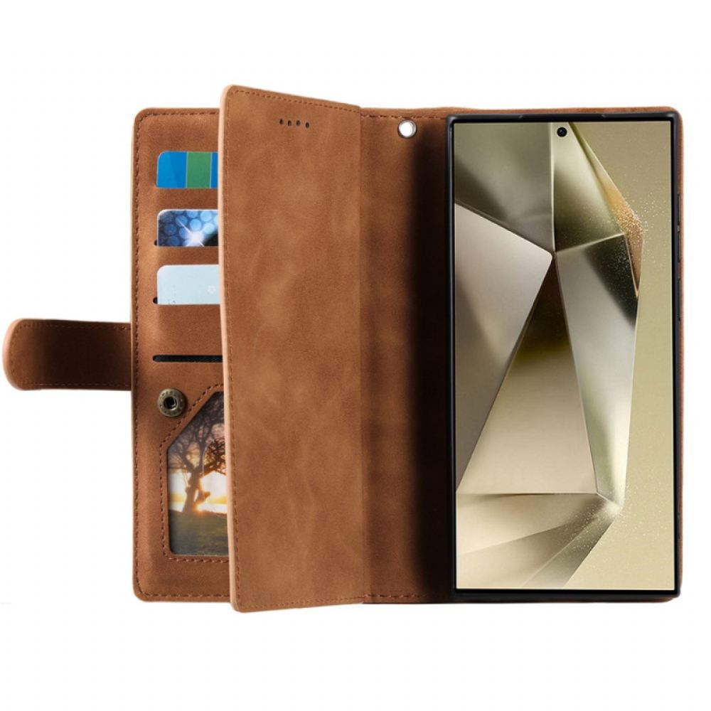 Peněženková Pouzdra Samsung Galaxy S25 Ultra 5g Kryty Na Mobil Peněženka Na Zip