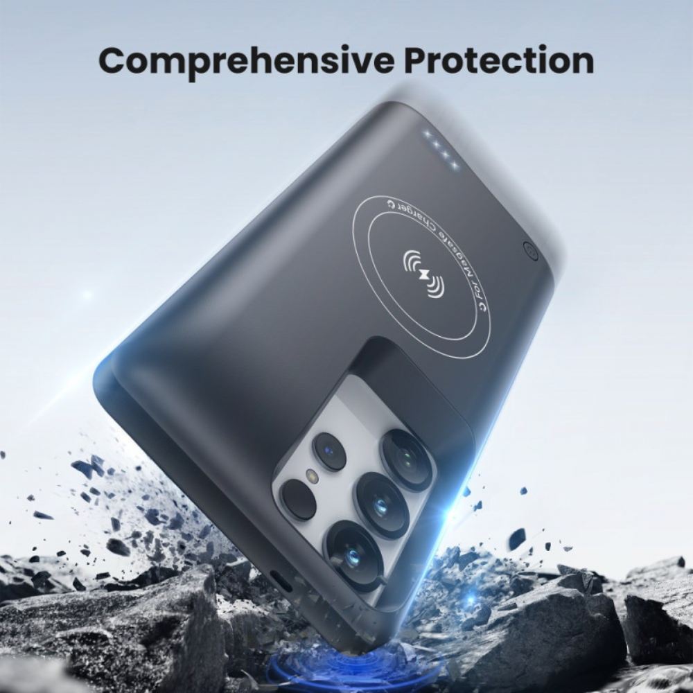 Pouzdro S Baterií 10 000mah Pro Nabíječku Samsung Galaxy S25 Ultra S Magnetickým Uchycením