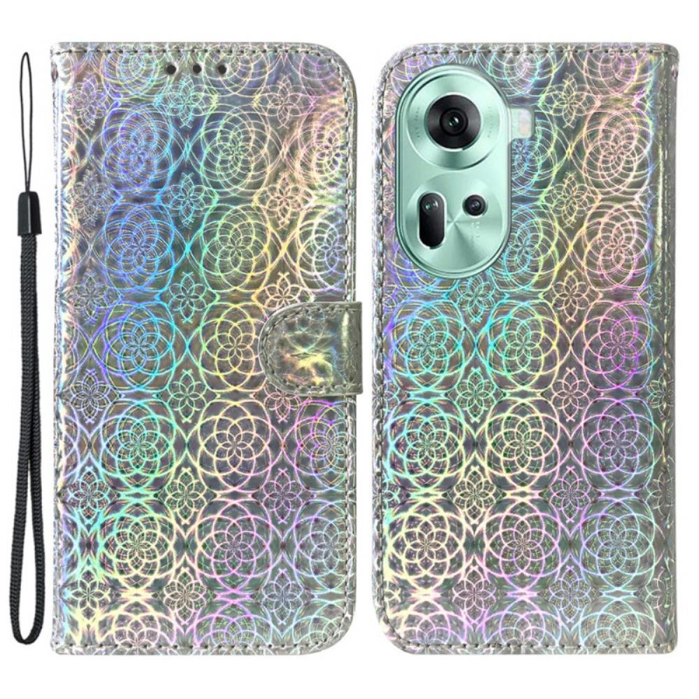 Kožený Kryt Na Oppo Reno 11 5g Strappy Disco Style