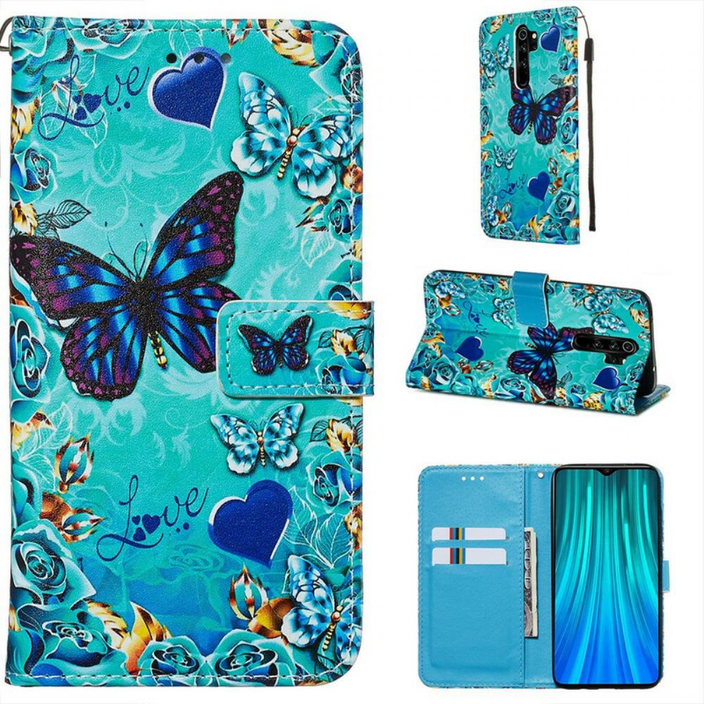 Flipové Pouzdro Na Xiaomi Redmi Note 8 Pro Na Lana Love Butterflies Strappy