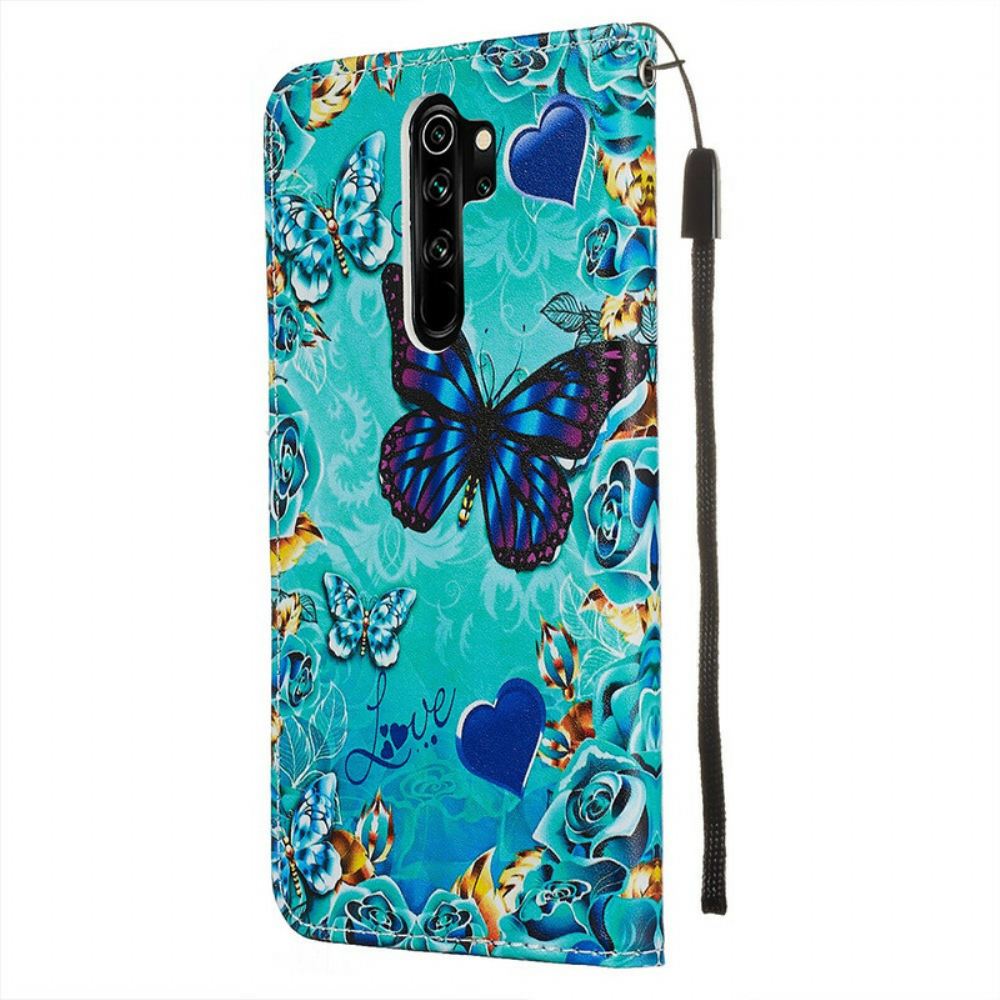 Flipové Pouzdro Na Xiaomi Redmi Note 8 Pro Na Lana Love Butterflies Strappy