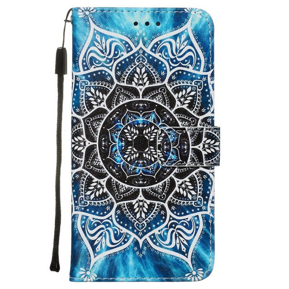 Flipové Pouzdro Na Xiaomi Redmi Note 8 Pro Na Lana Mandala S Černým Řemínkem