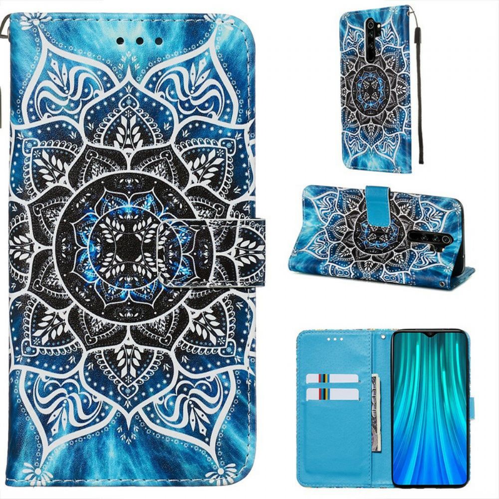 Flipové Pouzdro Na Xiaomi Redmi Note 8 Pro Na Lana Mandala S Černým Řemínkem