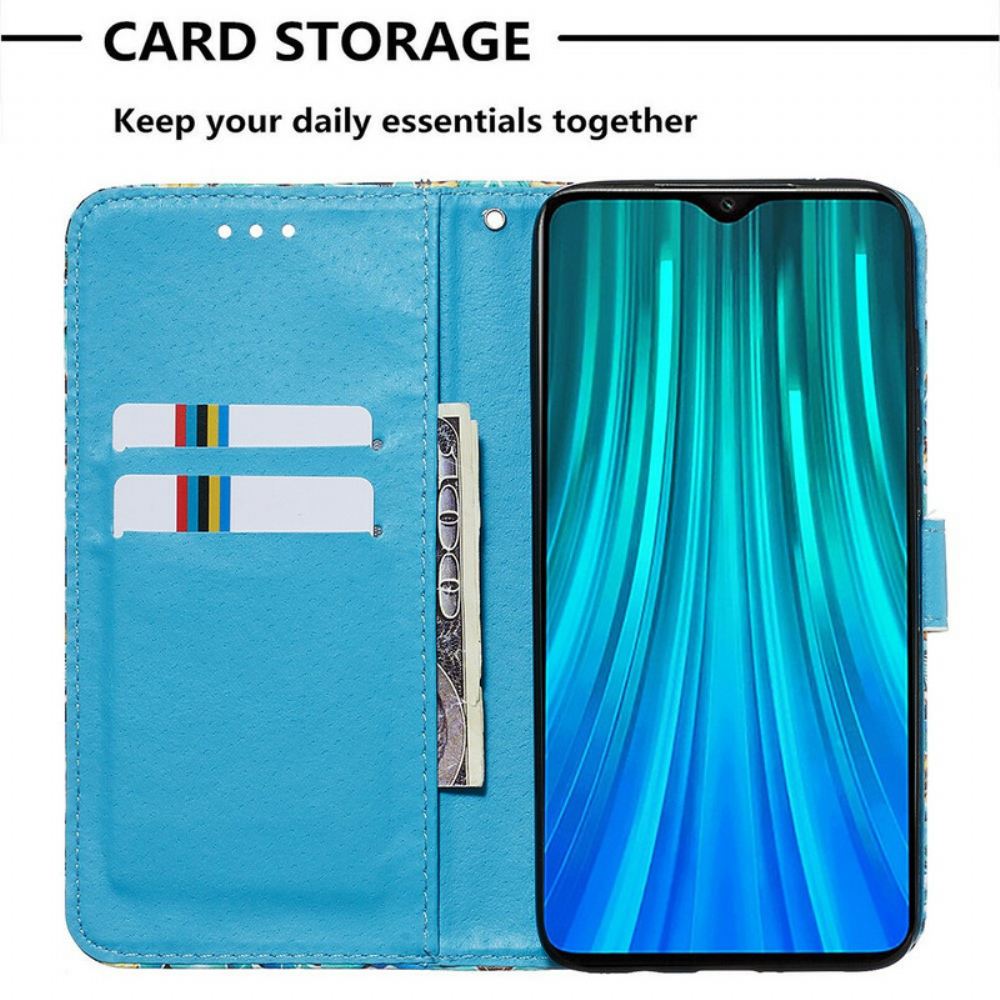 Flipové Pouzdro Na Xiaomi Redmi Note 8 Pro Na Lana Mandala S Černým Řemínkem