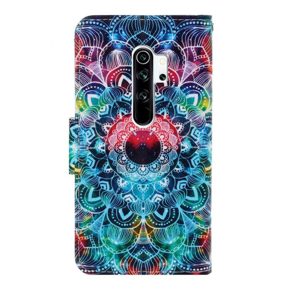 Flipové Pouzdro Na Xiaomi Redmi Note 8 Pro Na Lana Okázalá Strappy Mandala